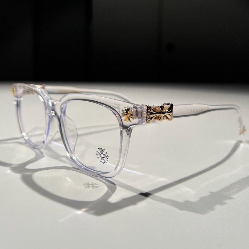 Chrome Vision™ Brille - Transparent/Gold - Premium