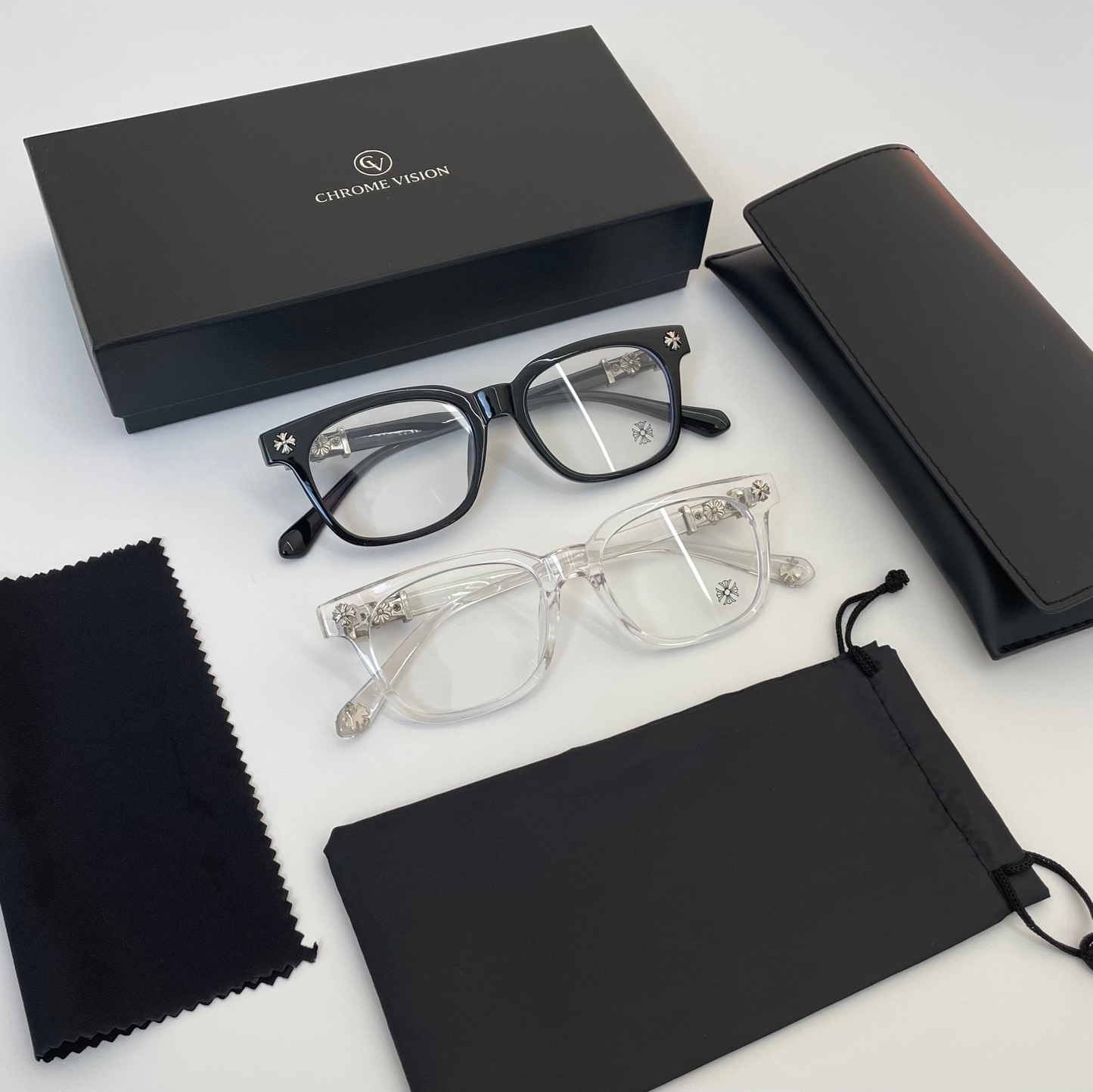 Chrome Vision™  Black Friday Super Bundle - 2 x Brille + 2 x Gürtel + Chain + Armband